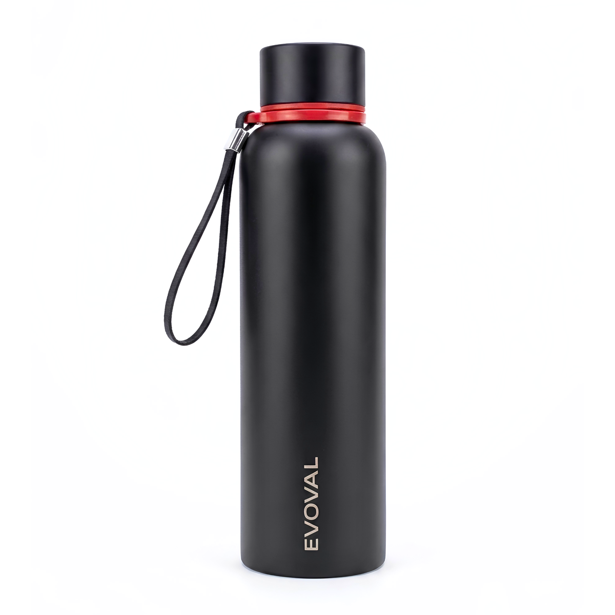 FORGE 750ml | Stainless Steel Water Bottle, Double Wall Vacuum Insulated Bottle, 304 Stainless Steel, Leak Proof, Anti-Skid Base with Carry Strap