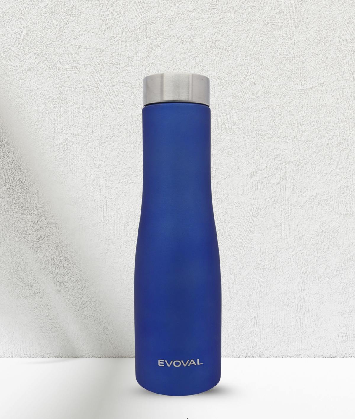 EVOVAL BLOOM 1000 ml Stainless Steel Water Bottle (Blue) | Single Wall | Matte Finish | Leak-Proof | BPA-Free