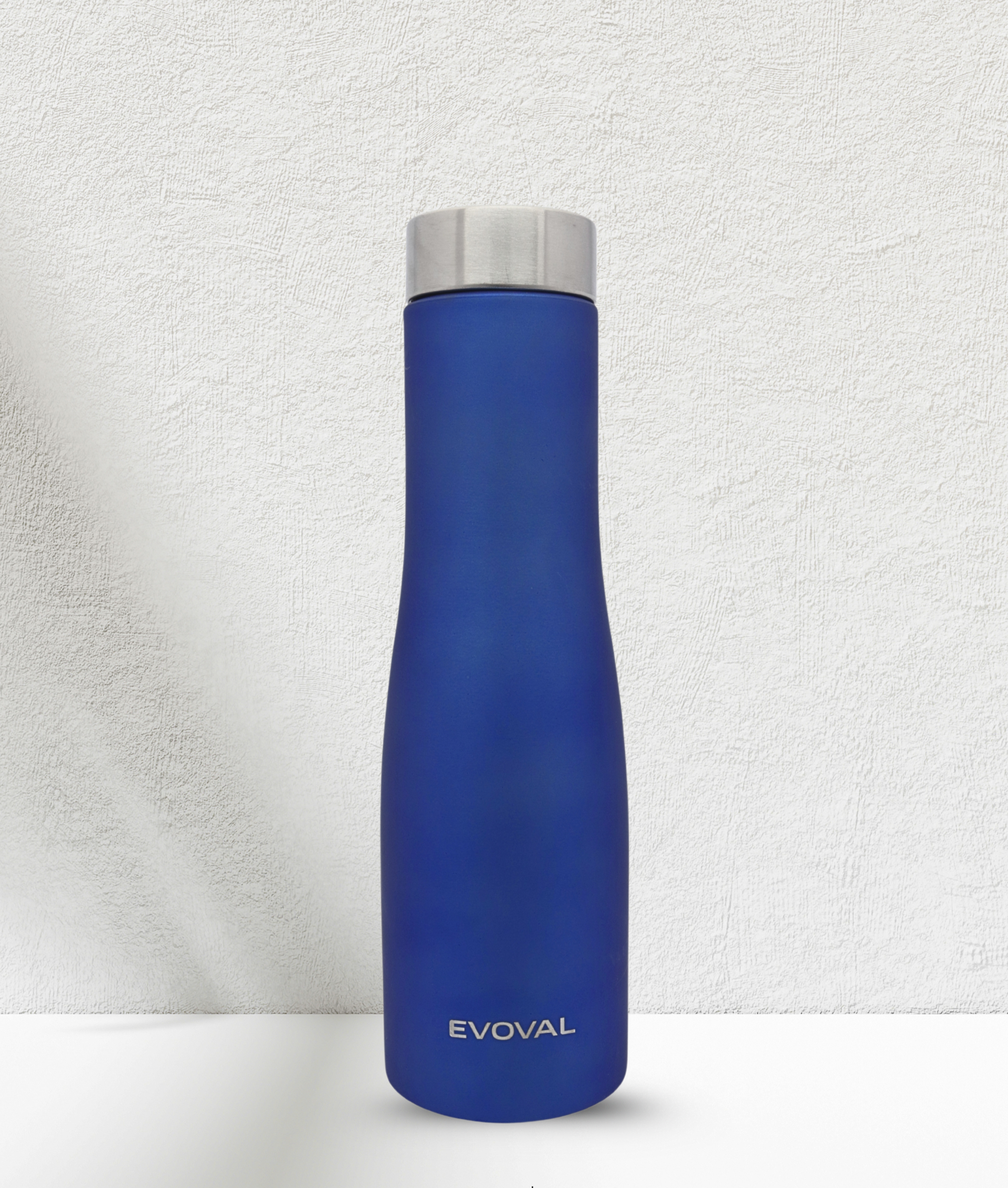 EVOVAL BLOOM 1000 ml Stainless Steel Water Bottle (Blue) | Single Wall | Matte Finish | Leak-Proof | BPA-Free