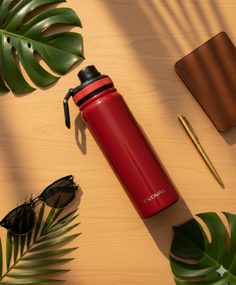 EVOVAL SIP PRO 800ml Stainless Steel Insulated Water Bottle | Sports Bottle for Gym, Office & Outdoor Use